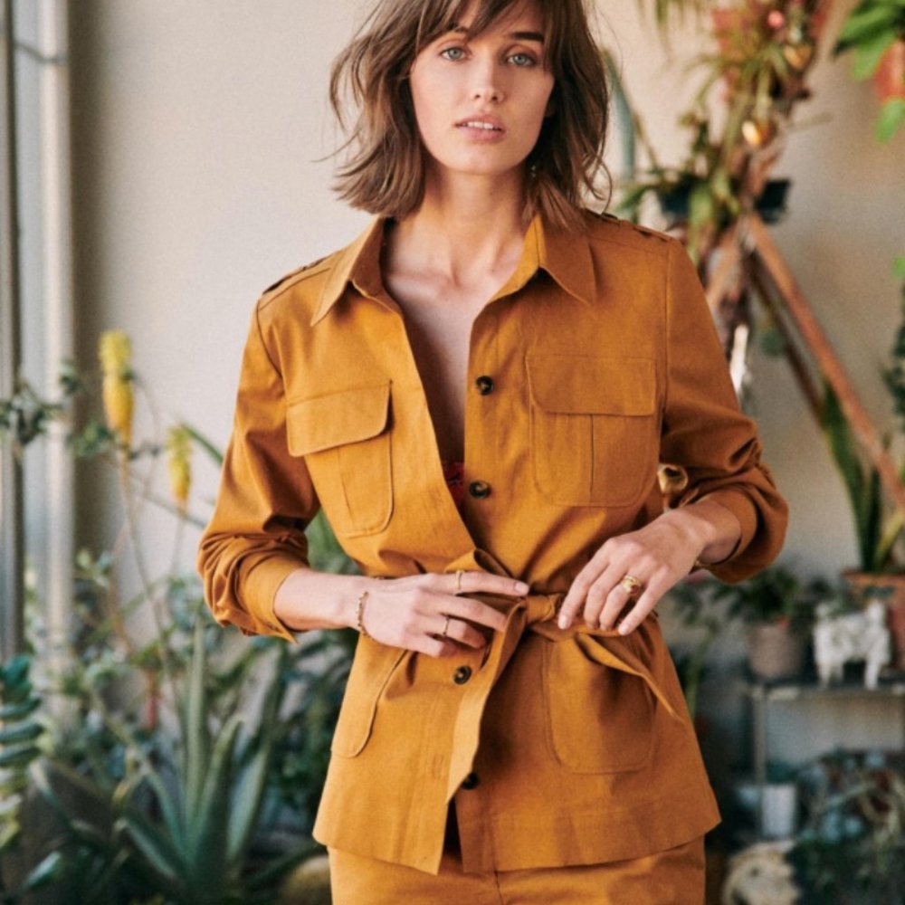 Sézane Adelaide Jacket (Ochre)